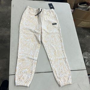 RVCA White and Tan Track Pants